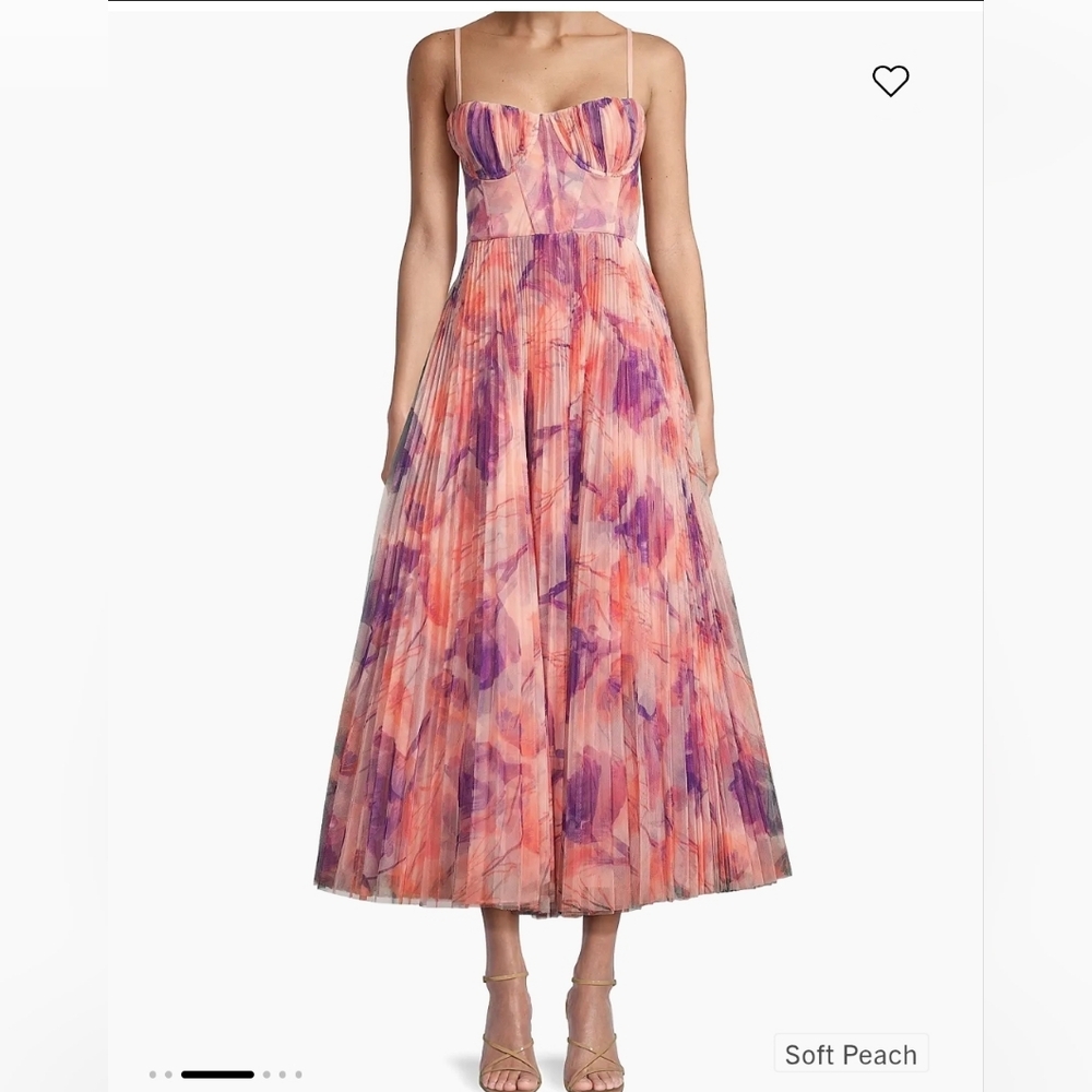 Hutch Amara size 26w Bustier Pleated Fit & Flare Midi Dress - Picture 1 of 6